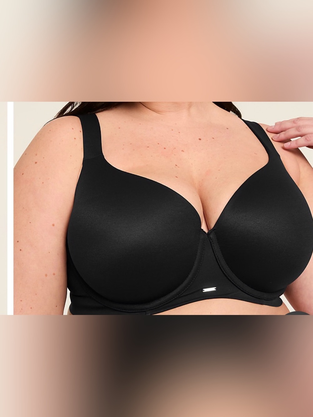 NWT Lane Bryant Modern Luxe Lightly Lined Balconette Bra 44DDD Black